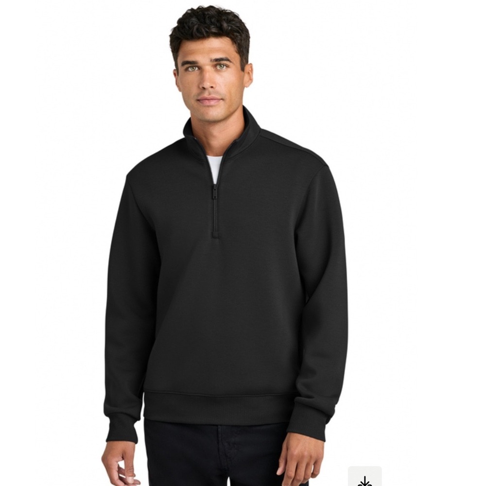 Mercer + Mettle Mens Black Quarter Zip‎ Sweatshirt Pullover Size Large